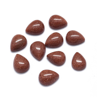 Sandstone teardrop cabochon 8x6 mm 1 pc