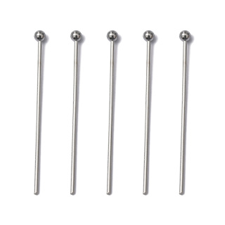 Pins with ball stainless steel 40x0.7 mm 20 pcs