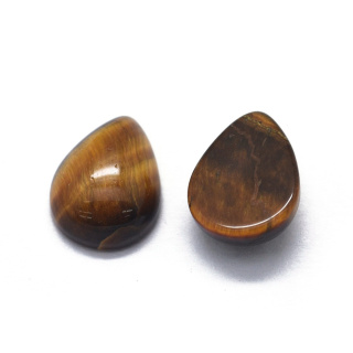 Tiger eye teardrop cabochon 8x6 mm 1 pc