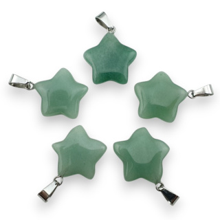 Green aventurine star pendant 18-20 mm 1 pc