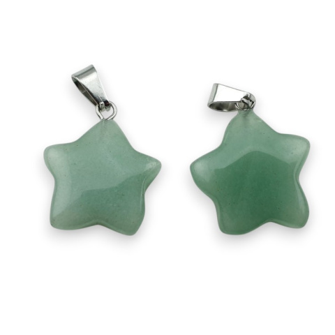 Green aventurine star pendant 18-20 mm 1 pc Green aventurine star pendant 18-20 mm 1 pc