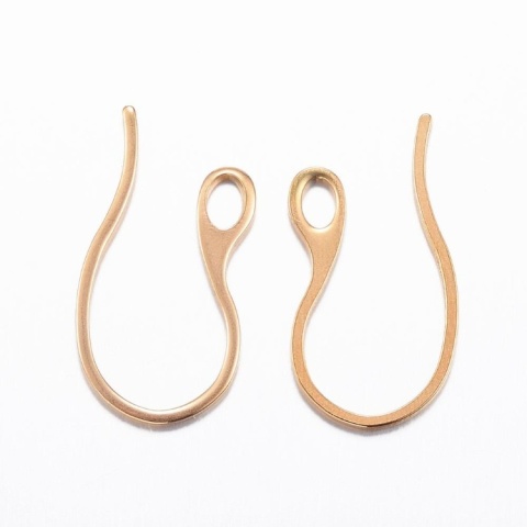 Open earwires stainless steel 22x12 mm 2 pcs gold color IP coating Open earwires stainless steel 22x12 mm 2 pcs gold color IP coating