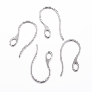 Open earwires stainless steel 22x12 mm 2 pcs