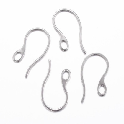 Open earwires stainless steel 22x12 mm 2 pcs