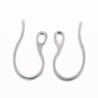 Open earwires stainless steel 22x12 mm 2 pcs