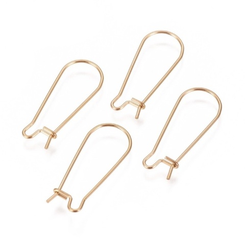 Earrings findings stainless steel 25x10 mm 4 pcs gold color IP coating Earrings findings stainless steel 25x10 mm 4 pcs gold color IP coating