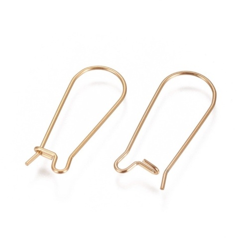 Earrings findings stainless steel 25x10 mm 4 pcs gold color IP coating Earrings findings stainless steel 25x10 mm 4 pcs gold color IP coating