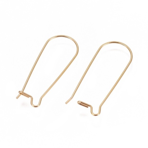 Earrings findings stainless steel 33x13 mm 4 pcs gold color IP coating Earrings findings stainless steel 33x13 mm 4 pcs gold color IP coating