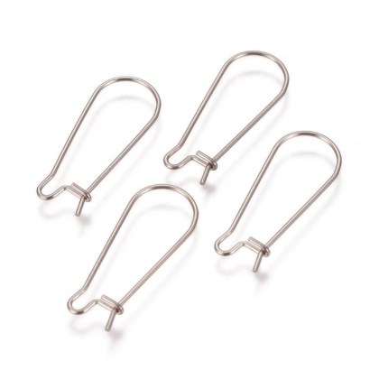 Earrings findings stainless steel 25x10 mm 4 pcs