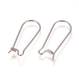 Earrings findings stainless steel 25x10 mm 4 pcs