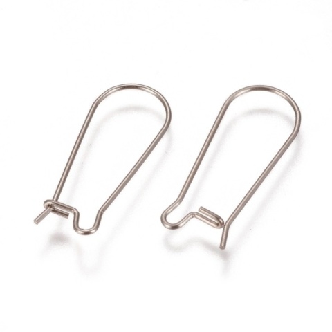 Earrings findings stainless steel 25x10 mm 4 pcs Earrings findings stainless steel 25x10 mm 4 pcs