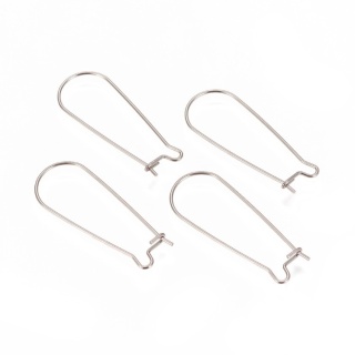Earrings findings stainless steel 33x13 mm 4 pcs