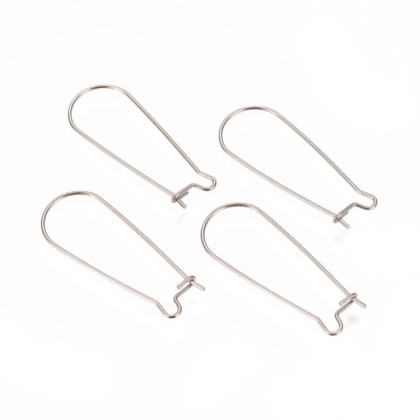 Earrings findings stainless steel 33x13 mm 4 pcs