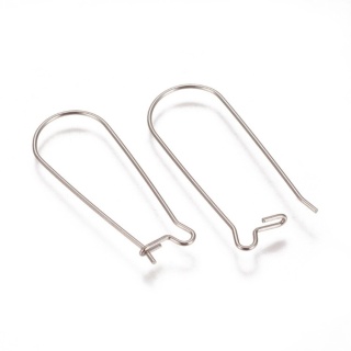 Earrings findings stainless steel 33x13 mm 4 pcs
