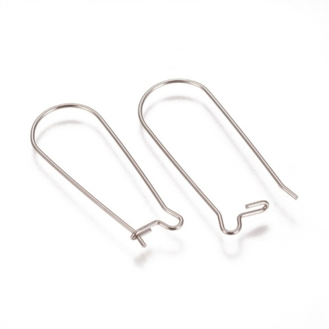 Earrings findings stainless steel 33x13 mm 4 pcs Earrings findings stainless steel 33x13 mm 4 pcs