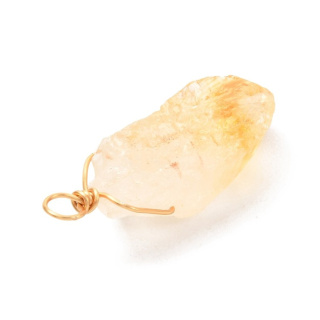Citrine nugget mini pendant 13-20 mm 1 pc