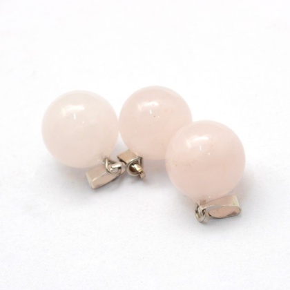 Rose quartz pendant ball 14-15 mm 1 pc