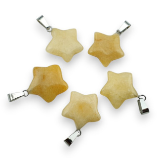 Jade topaz pendant star 18-20 mm 1 pc