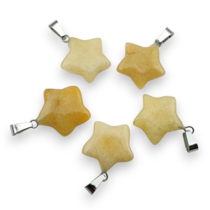 Jade topaz pendant star 18-20 mm 1 pc