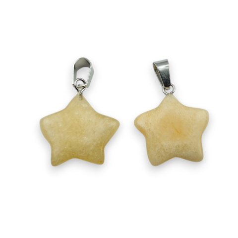 Jade topaz pendant star 18-20 mm 1 pc Jade topaz pendant star 18-20 mm 1 pc