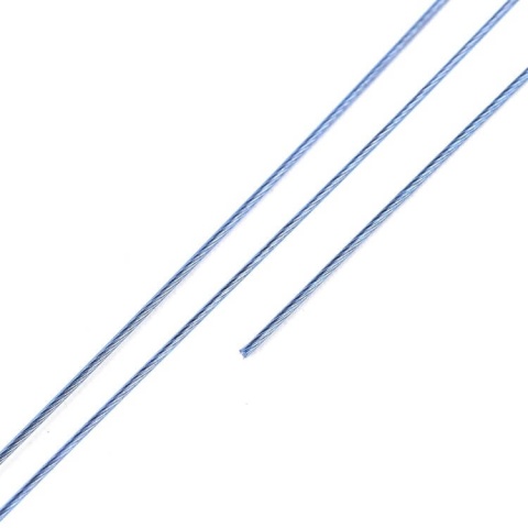 Japanese round nylon coated steel wire 0.4 mm 2 m blue Japanese round nylon coated steel wire 0.4 mm 2 m blue