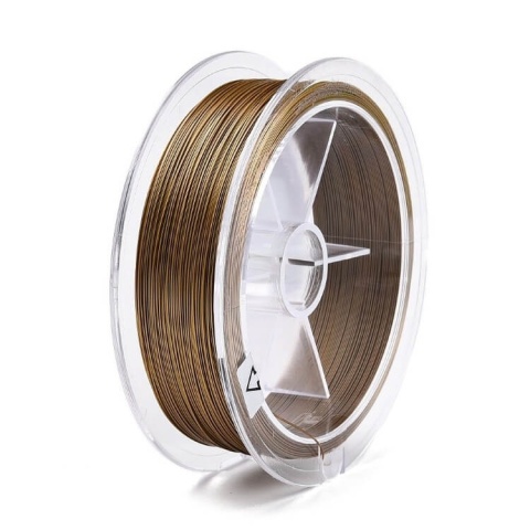 Japanese round nylon coated steel wire 0.4 mm 2 m color old gold Japanese round nylon coated steel wire 0.4 mm 2 m color old gold