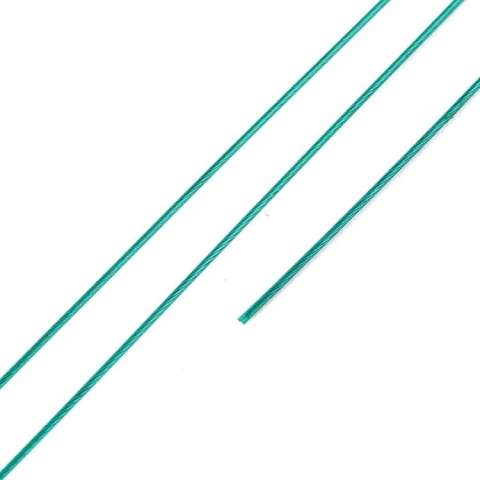 Japanese round nylon coated steel wire 0.4 mm 2 m green Japanese round nylon coated steel wire 0.4 mm 2 m green