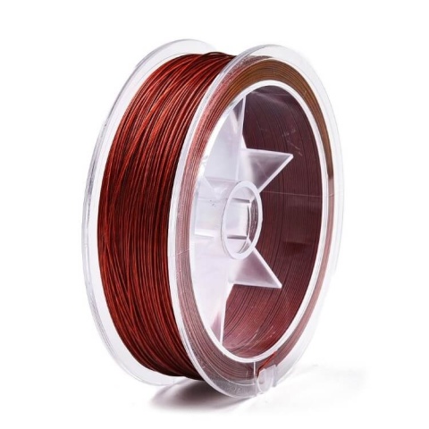 Japanese round nylon coated steel wire 0.4 mm 2 m red