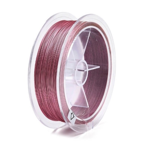 Japanese round nylon coated steel wire 0.4 mm 2 m pink Japanese round nylon coated steel wire 0.4 mm 2 m pink
