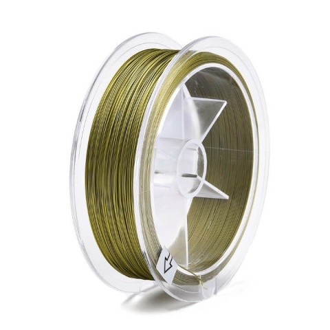 Japanese round nylon coated steel wire 0.4 mm 2 m olive green Japanese round nylon coated steel wire 0.4 mm 2 m olive green