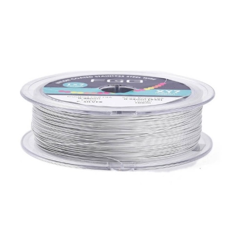 Japanese round nylon coated steel wire 0.4 mm 2 m silver Japanese round nylon coated steel wire 0.4 mm 2 m silver