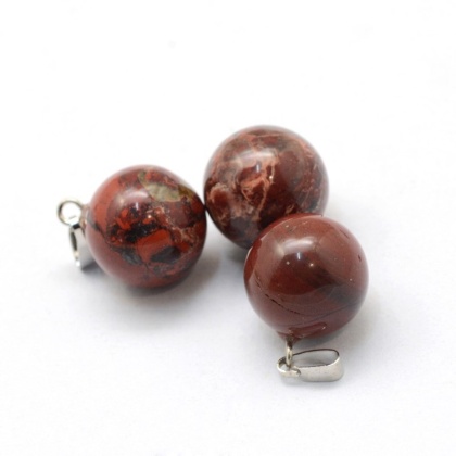 Red jasper pendant ball 14-15 mm 1 pc