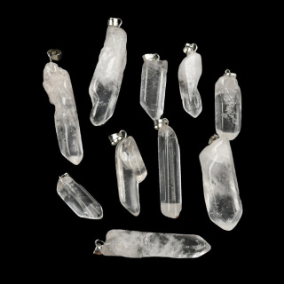 Quartz icicle pendant 24-48 mm 1 pc