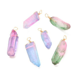 Titanium quartz rainbow icicle pendant 20-50 mm 1 pc