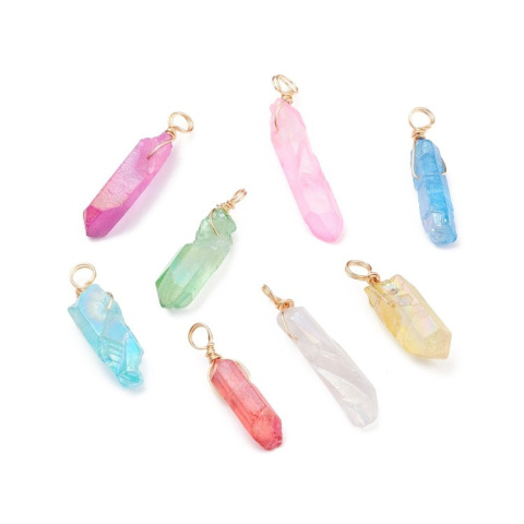 Titanium quartz purple icicle pendant 20-50 mm 1 pc Titanium quartz purple icicle pendant 20-50 mm 1 pc