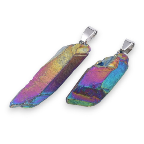 Quartz titanium icicle pendant 25-50 mm 1 pc Quartz titanium icicle pendant 25-50 mm 1 pc