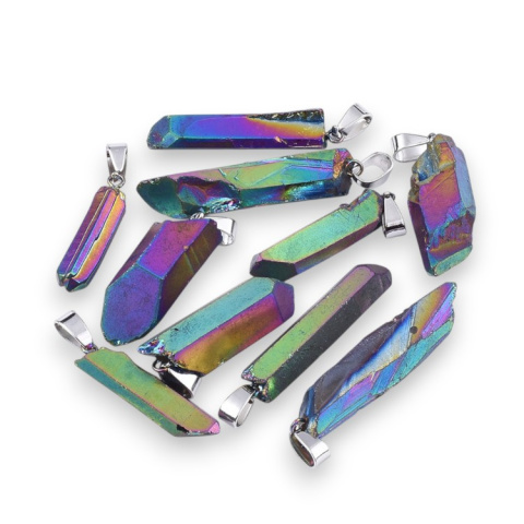 Quartz titanium icicle pendant 25-50 mm 1 pc Quartz titanium icicle pendant 25-50 mm 1 pc