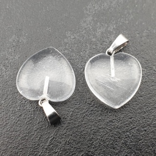 Quartz heart pendant 18-20 mm 1 pc