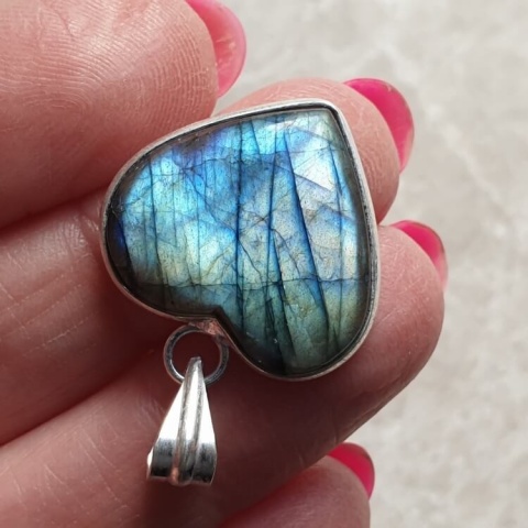 Labradorite pendant 22x20 mm no A49 Labradorite pendant 22x20 mm no A49