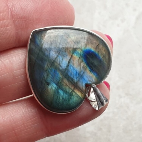 Labradorite pendant 29x27 mm no A3 Labradorite pendant 29x27 mm no A3