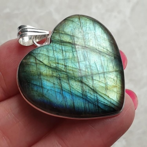 Labradorite pendant 32x31 mm no A4 Labradorite pendant 32x31 mm no A4