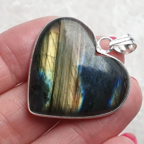 Labradorite pendant 33x29 mm no 968 Labradorite pendant 33x29 mm no 968