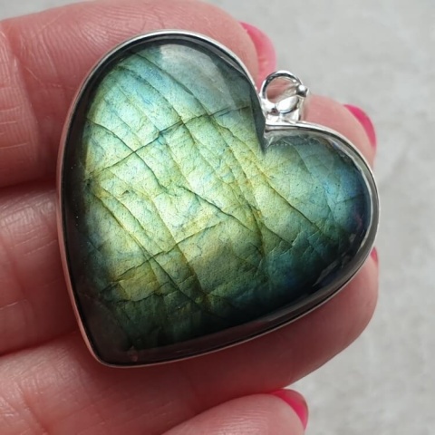 Labradorite pendant 35x33 mm no 958 Labradorite pendant 35x33 mm no 958