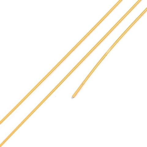 Japanese round nylon coated steel wire 0.4 mm 2 m gold Japanese round nylon coated steel wire 0.4 mm 2 m gold
