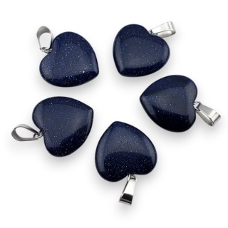 Cairo Night heart pendant 18-20 mm 1 pc
