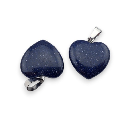 Cairo Night heart pendant 18-20 mm 1 pc