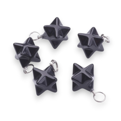 Obsidian merkaba pendant 20 mm 1 pc Obsidian merkaba pendant 20 mm 1 pc