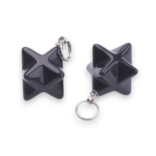 Obsidian merkaba pendant 20 mm 1 pc