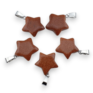 Sandstone star pendant 18-20 mm 1 pc