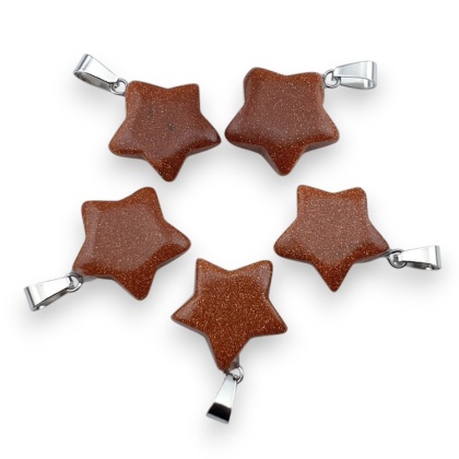 Sandstone star pendant 18-20 mm 1 pc